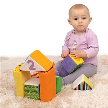 Cubetti da costruzione in peluche, 11 pezzi