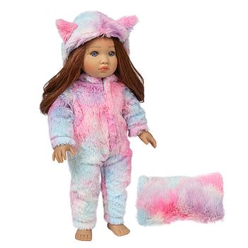 Pyjama de poupée avec oreiller 2 pces