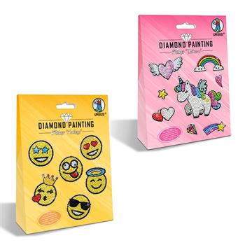 Diamond Painting Stickers Smileys und Einhorn
