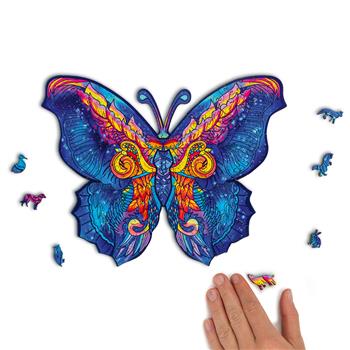 Mandala-puzzle di legno: farfalla 150 pezzi