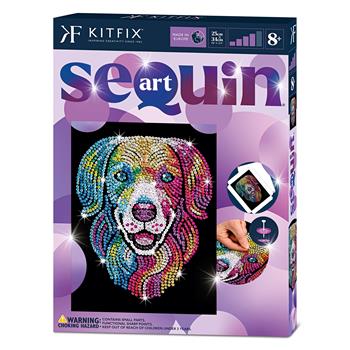 Sequin Art paillette arte cane arlecchino