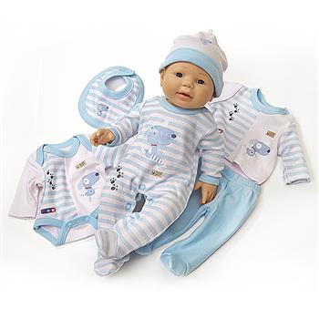 Poupée premiers vêtements à câliner Trendy Baby Love, 7 pces