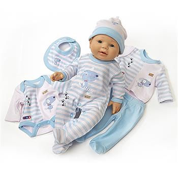 Primo corredino soffice Trendy in 7 pezzi per bambola Baby Love