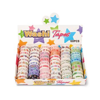 Assortiment de rubans adhésifs (washi tapes), 60 pces