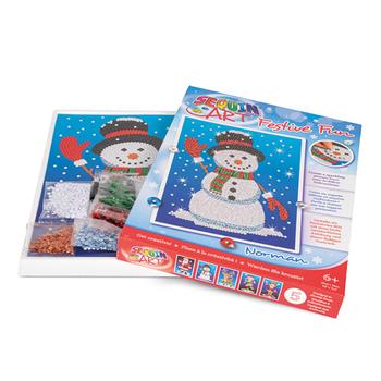 Sequin Art, image à paillettes Bonhomme de neige