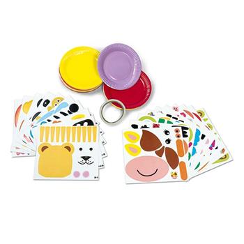 Assiette en carton Animaux DIY, 20 pces