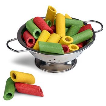 Macaronis tricolores en bois, 30 pces