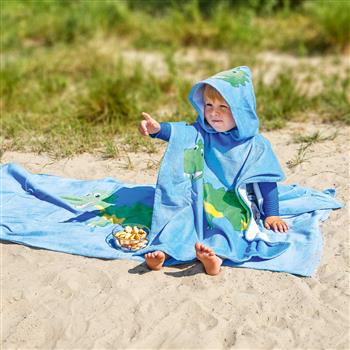 Poncho Set Dino 2tlg.