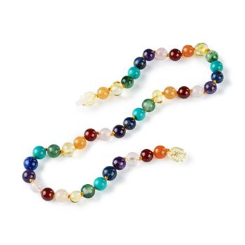 Baby Bernsteinkette Chakra Rainbow