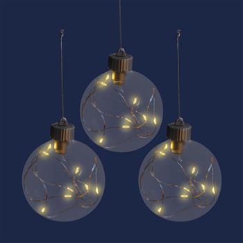 Boules de Noël à LED 3, pces