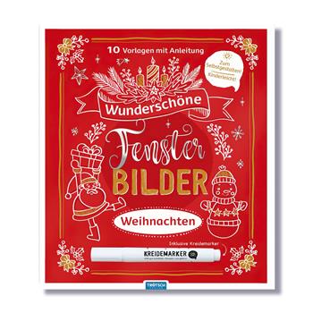 Fensterbilder Vorlagen Set Weihnachten mit Kreidemarker