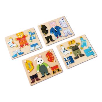 TOP BRIGHT 24 Pièces Puzzles pour Enfant de 3 Ans, Jigsaw Puzzles en Bois  pour Garçon et Fille Agé de 4 à 8, Puzzle Animaux de Forêt