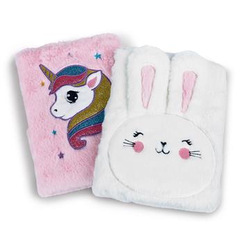 Carnets de notes en peluche Licorne et lapin, 2 pces