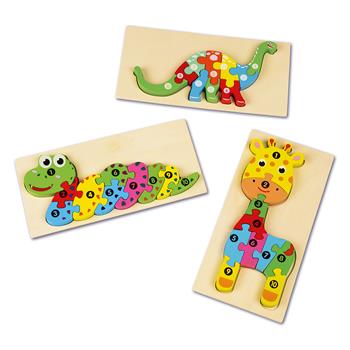Puzzles en bois Montessori pour enfants jouets Montessori pour les  tout-petits 2 3 4 5 ans Top 3D Puzzle jouet éducatif dinosaure