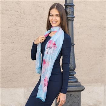 Foulard in seta Petali rossi