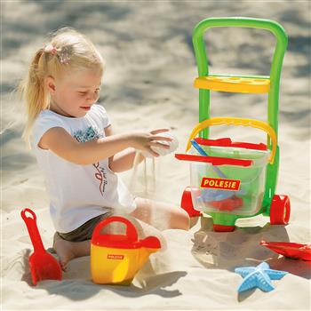 Caddy avec garniture de jouets pour le sable, 11 pces