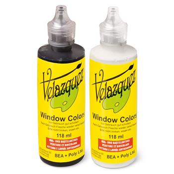 Velazquez Window Color Kontur Set schwarz und weiss je 118 ml