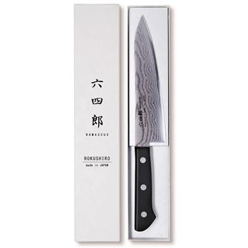 Original Japanisches Gyuto Messer 18 cm – Made in Japan Hochwertiges Damast-Kochmesser mit VG-10-Stahl, ergonomischem Holzgriff und feiner Schneide
