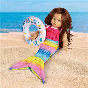 Badeanzug mit Meerjungfrauenflosse, Bikini, Schwimmring und Haarblume