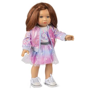 Tenue de disco girl Teen'ee, set de vêtements de poupée 4 pièces