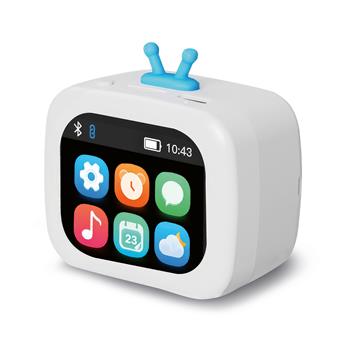 Mini TV Bluetooth Speaker avec écran tactile affiche l'heure, la météo, le réveil et l'affichage des appels dans un design TV rétro