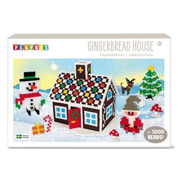 Set con 5'000 perline da stirare natalizie, inclusa base, modelli e accessori per casetta di pan di zenzero e motivi invernali