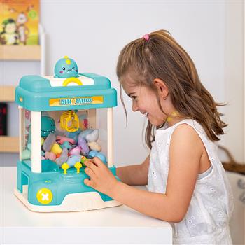 Macchina prendi-oggetto giocattolo in stile Dino con peluche Dino colorati e palline sorpresa da afferrare
