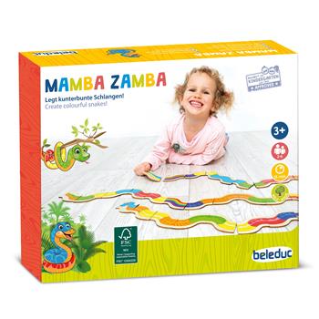 Beleduc Mamba Zamba Legespiel mit Holz-Schlangenteilen