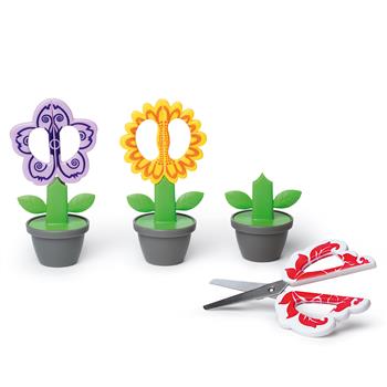 Kinderscheren Blume-im-Topf 3er Set