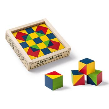Zauberkästli Mosaik mit Holzklötzli in Holzbox