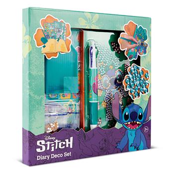 Stitch Diamond Painting Set mit türkisfarbenem Tagebuch, Stickerbogen, Strasssteinen, Applikationsstift, Wachs und Sortierschale
