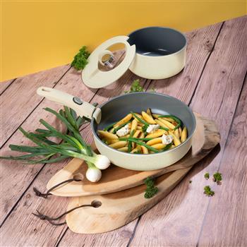 Keramik Topfset mit abnehmbarem Griff 4tlg.