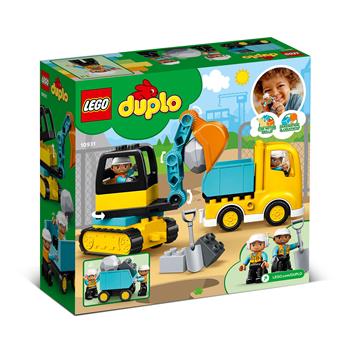 LEGO DUPLO Camion e Scavatore Cingolato Giocattolo