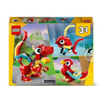 LEGO Creator 3 in 1 Drago Rosso
