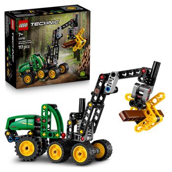 LEGO Technic John Deere 1470H Rad-Harvester - Modellbau & Konstruktionsspielzeug - Bauset mit drehbarem Ausleger, Greifer und Baumstamm