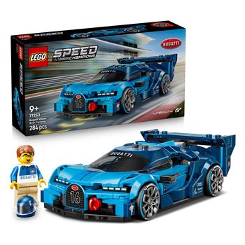 LEGO Speed Champions Bugatti Vision Gran Turismo Hypersportwagen - Modellbau mit sammelbarer Fahrer Minifigur