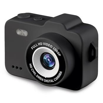 Mini fotocamera nera con schermo per bambini, per scattare foto e girare video