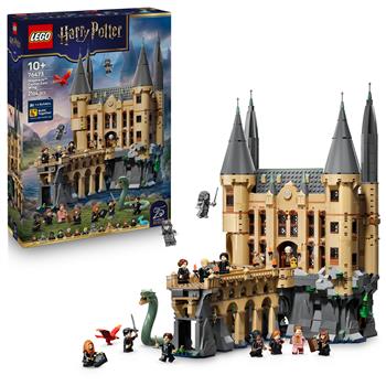 Set LEGO Harry Potter Château de Poudlard Aile Est avec 13 minifigurines, Basilic, Patronus biche et Chambre des secrets, 2.164 pièces, dès 10 ans