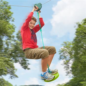 Tyrolienne avec siège pour enfants