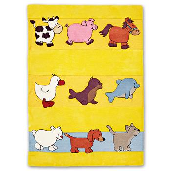 Tapis enfant animaux à câliner XXL