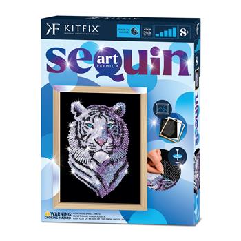 Sequin Art Pailletten Kunst – Schneetiger